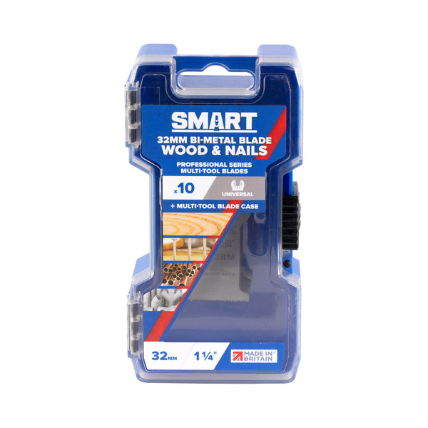SMART UK32BM10P Pro UK Series 32mm Bi-Metal Blades -10pc c/w Storage Case