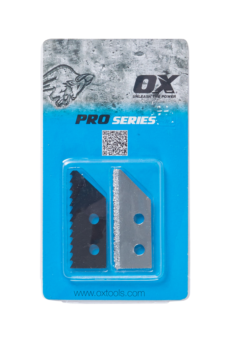 OX Tools OX-P139801 Pro Grout Remover Replacement Blades 50mm - Pack 2