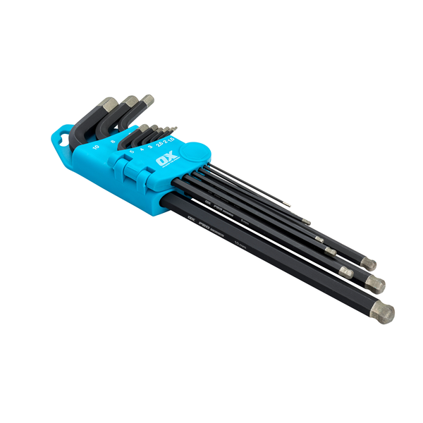 OX Tools OX-P322409 Pro Diamond Tipped Hex Key Set - 9 Piece, Metric 1.5 - 10mm