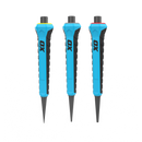OX Tools OX-P095031 Pro Nail Punch w/ Grip 3-Pack ‚Äì 0.8mm, 1.6mm, 2.4mm