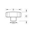 Trend Tools KB10/F/10 Lobe Knob M10 Female 2 Off
