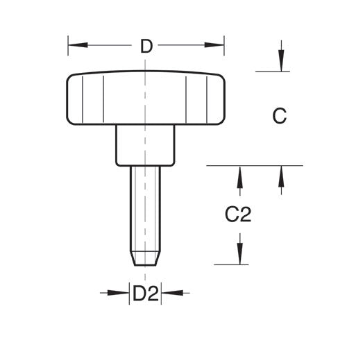 Trend Tools KB5/M/6 Lobe Knob M6 X 20 2 Off