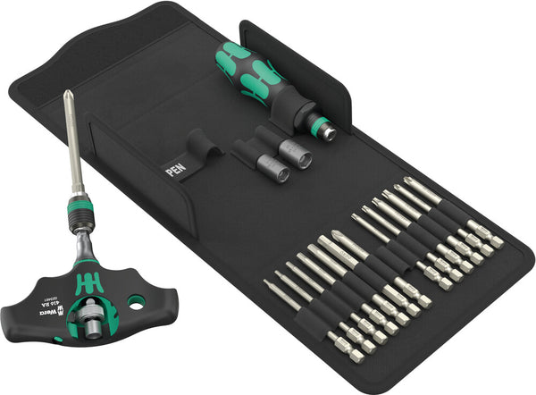 Wera 05136072001 Kraftform Kompakt 400 RA SHK Set 1, 19 pieces