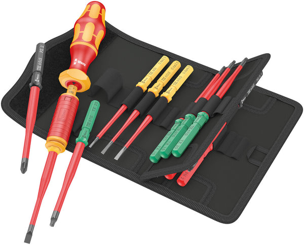 Wera 05006605001 Kraftform Kompakt VDE 15 Torque 1.2-3.0 Nm extra slim 1 Tool finder, 15 pieces