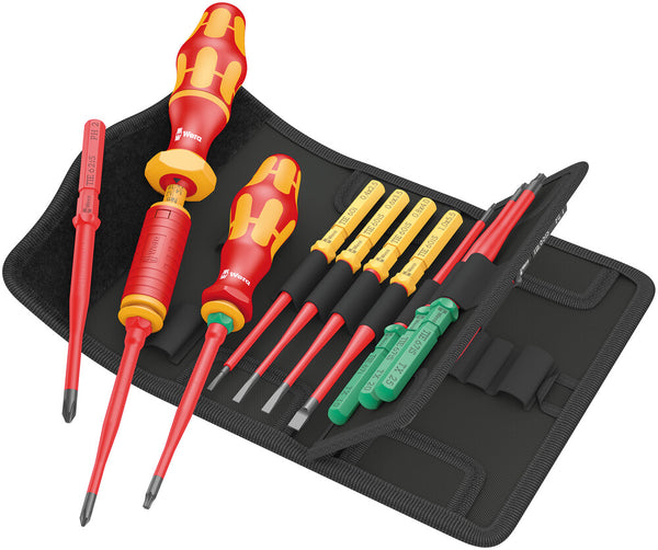 Wera 05006609001 Kraftform Kompakt VDE 16 Torque 1.2-3.0 Nm extra slim 1 Tool finder, 16 pieces
