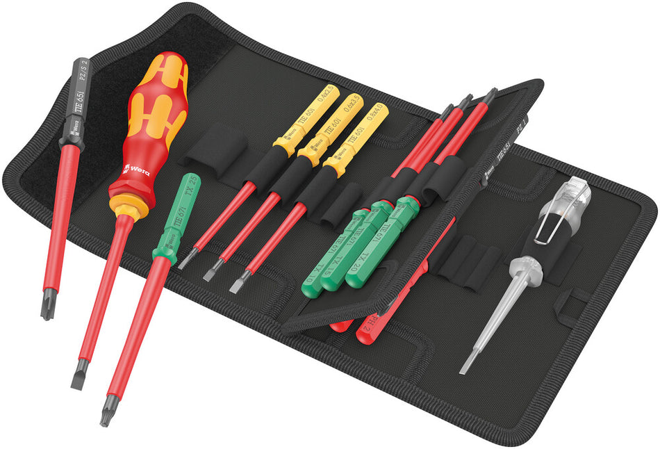 Wera 05006607001 Kraftform Kompakt VDE 16 Universal 1 Tool finder, 16 pieces