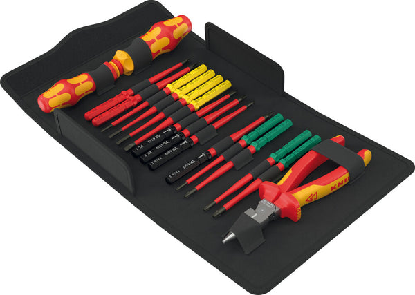 Wera 05006610001 Kraftform Kompakt VDE 17 extra slim 2 Tool finder, 17pc