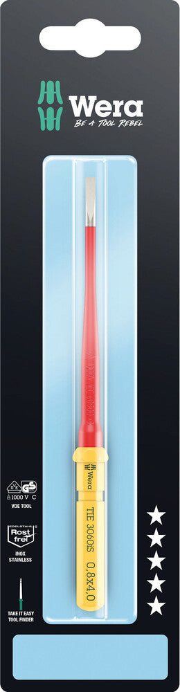 Wera 05006577001 Kraftform Kompakt VDE 3060 iS Take it easy SB, 0.6 x 3.5 x 157 mm