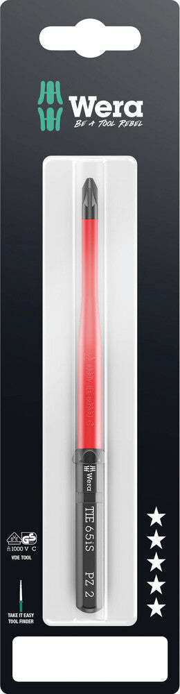 Wera 05006566001 Kraftform Kompakt VDE 65 iS Take it easy SB, PZ 1 x 157 mm