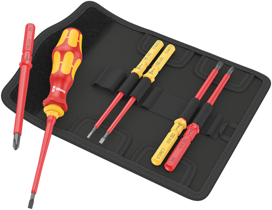 Wera 05006600001 Kraftform Kompakt VDE 7 Universal 1 Tool finder, 7 pieces