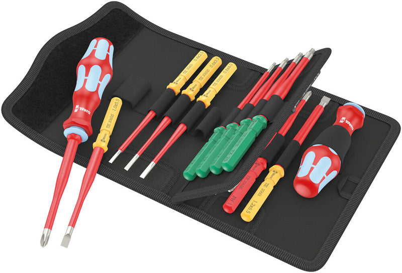 Wera 05006631001 Kraftform Kompakt VDE Stainless 17 extra slim 1 Tool finder, 17 pieces