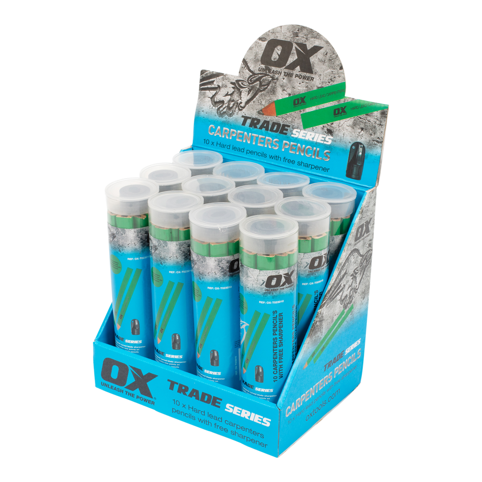 OX Tools OX-T023010 Trade Hard Green Carpenters Pencils 10 pk