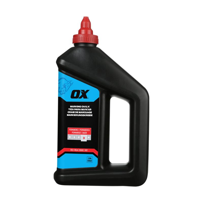 OX Hand Tools P630809 40-ounce/2.5-Pound Permanent Red Marking Chalk - Permanence 3