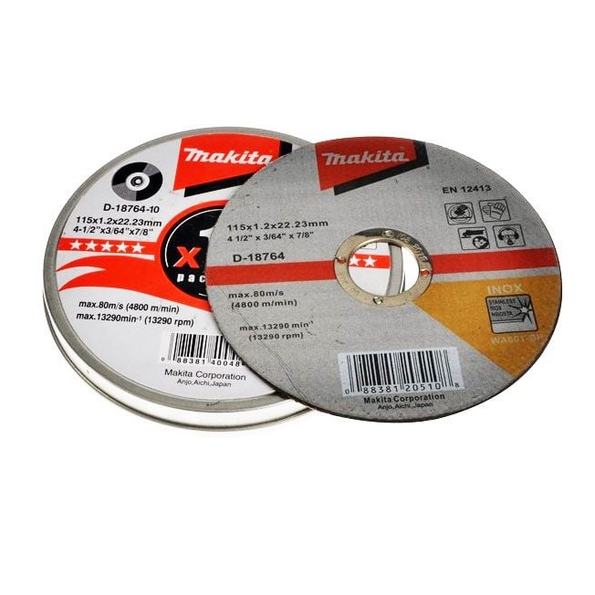 Makita DGA452Z Powerful angled grinder LXT 18V + FREE D-18764-10 Cut-Off Wheel 115mm, WA60T