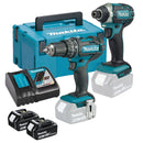 Makita DLX2131TJ 2 Piece Combo Kit LXT DHP482 Combi Drill and DTD152 Impact Driver 2x 5.0Ah Batteries