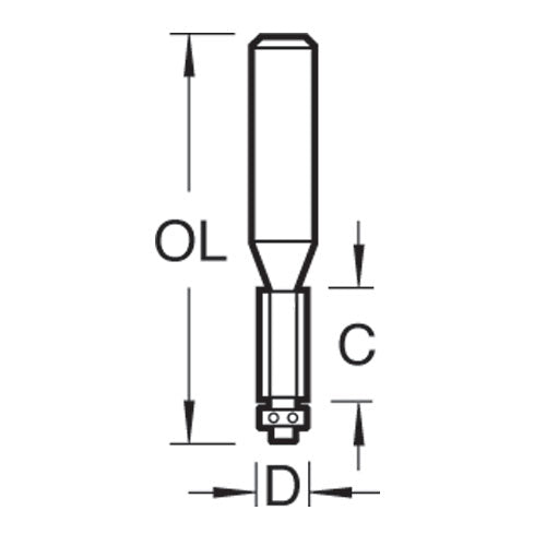 Trend Tools MB/01X1/4TC Mini Guided Trimmer 4.8 Diameter X 11Mm