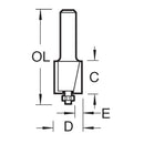 Trend Tools MB/02X1/4TC Mini Guided Rebate 11.1 Diameter X 13Mm