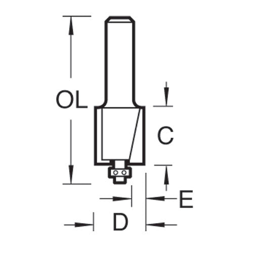 Trend Tools MB/02X1/4TC Mini Guided Rebate 11.1 Diameter X 13Mm