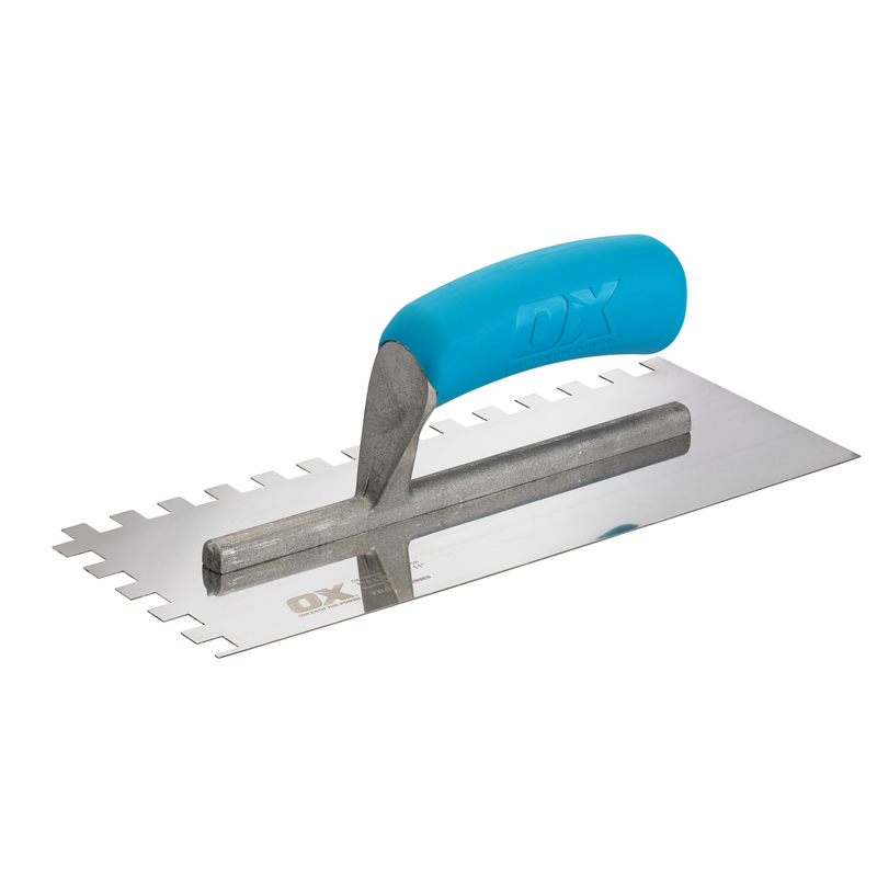 OX Tools OX-T535710 Trade Notched Stainless Steel Tiling Trowel - 10mm