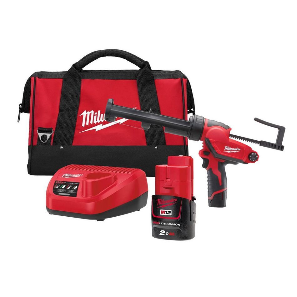 Milwaukee 4933448763 M12 PCG/310C-201B Sub Compact Caulk Gun with 310 ML Cartridge Holder