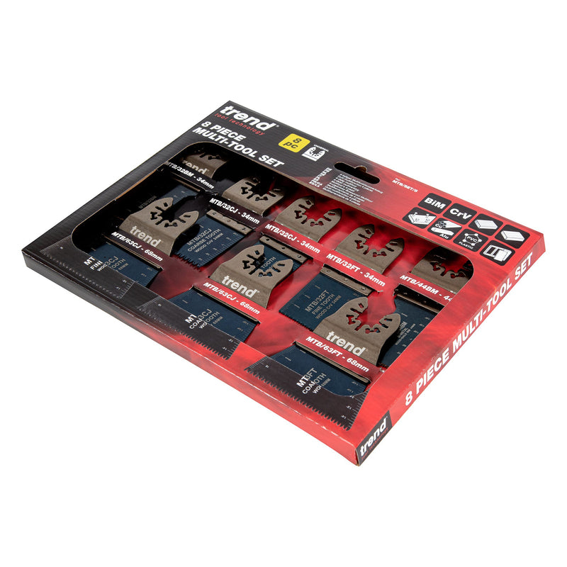 Trend Tools MTB/SET/8 Universal Multi-Tool Blade Set, 8Pc