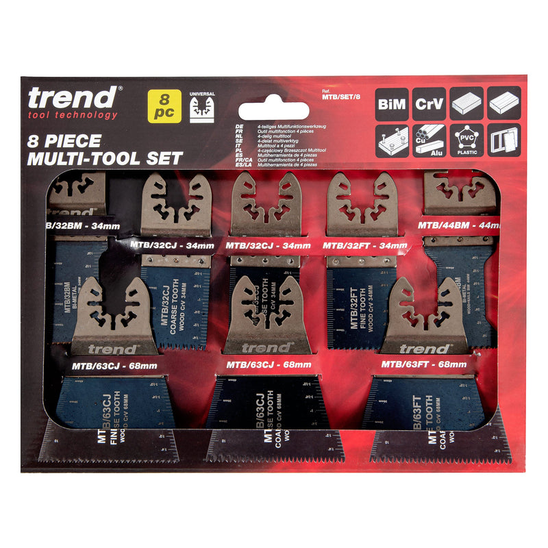Trend Tools MTB/SET/8 Universal Multi-Tool Blade Set, 8Pc