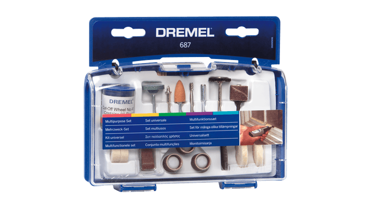 DREMEL F0138240JB 8240 Powerful Cordless Multi-Tool With Variable Speed (8240-5) + 26150687JA Multipurpose Set (687)