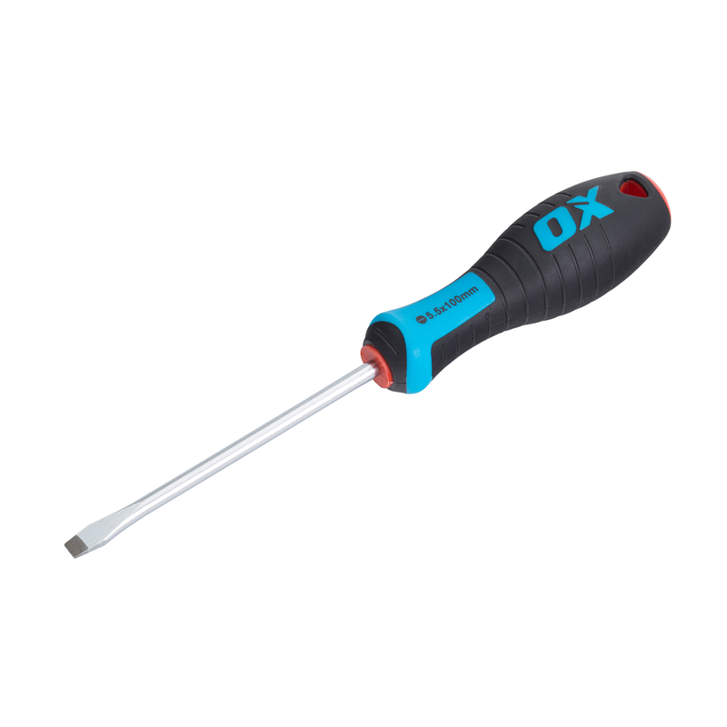 OX Tools OX-P362210 Pro Slotted Flared Screwdriver 100x5.5mm