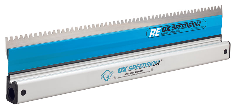 OX Tools OX-P534245 Speedskim Stainless Steel Notched Rendering Rule - RE450mm