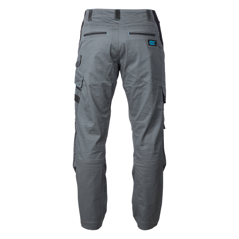 OX Workwear W554238 Pro Heavy Duty Flex Waist Work Trousers - 38in