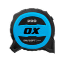 OX Pro 5m/16ft Tuff Blade Tape Measure - Magnetic Dual Hook & 32mm Wide Blade
