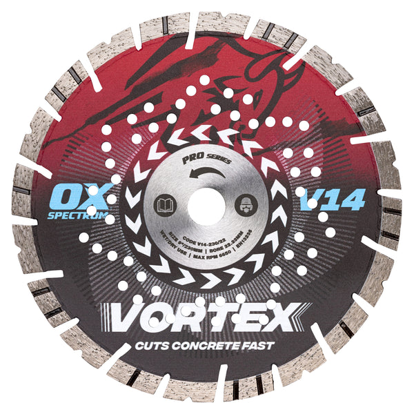 OX V14-230/22Pro V14 Diamond Blade - Concrete - 230/22.23mm
