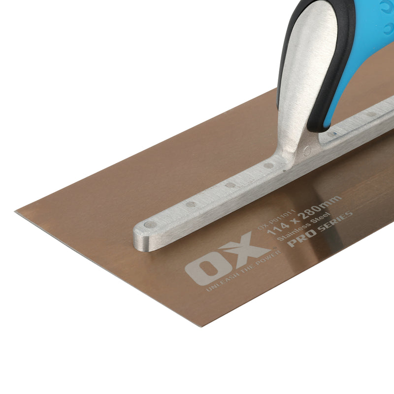 OX Tools OX-P011011 Pro Stainless Steel Plasterers Trowel - 114 X 280mm