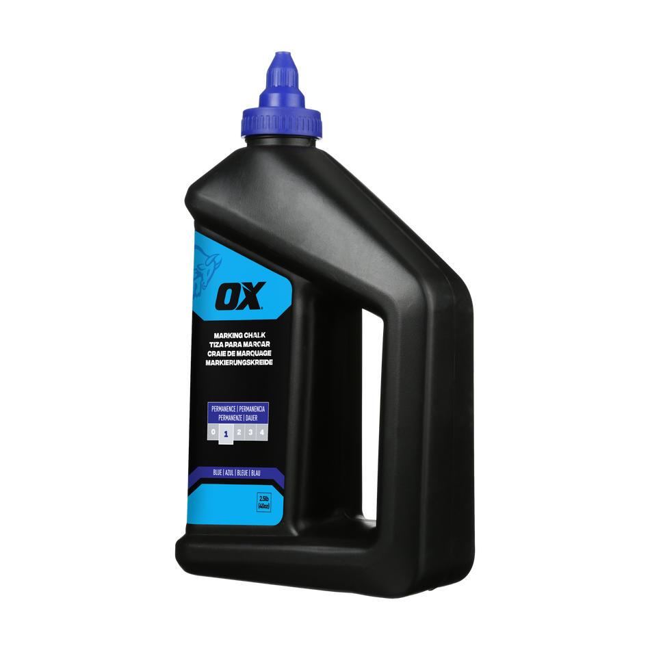 OX 40-ounce/2.5-Pound Standard Blue Marking Chalk - Permanence 1