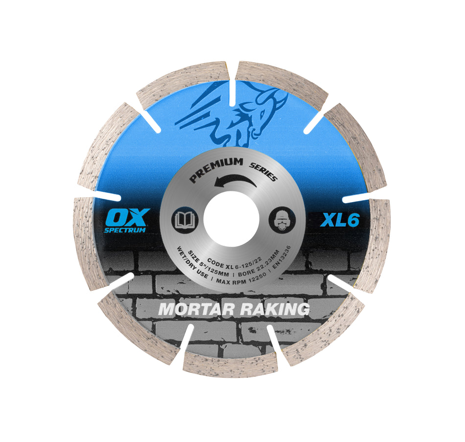 Trade XL Mortar Raking Diamond Blade - 125/22.23mm