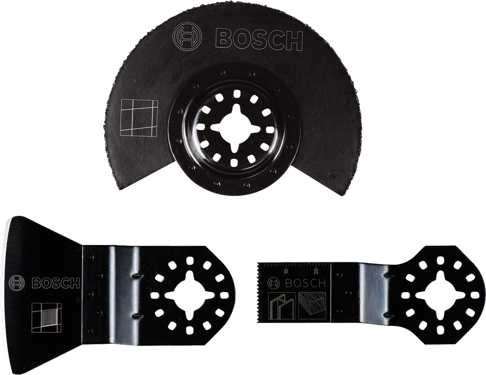 Bosch 2608662342 Basic Tile Set for Multi-Tools, 3-Piece For oscillating multitools