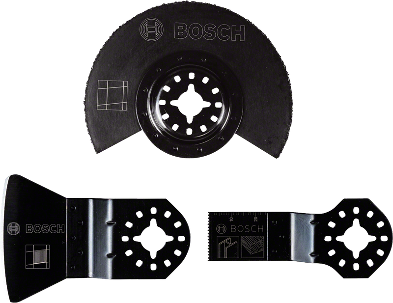Bosch 2608662342 Basic Tile Set for Multi-Tools, 3-Piece For oscillating multitools