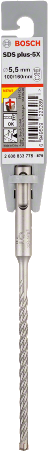 Bosch 2608833775 PRO SDS plus-5X Hammer Drill Bit, 5.5 x 100 x 160 mm