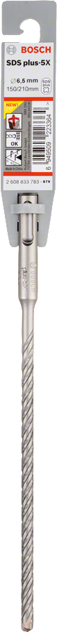 Bosch 2608833783 PRO SDS plus-5X Hammer Drill Bit For rotary hammer drills 6.5 x 150 x 210 mm