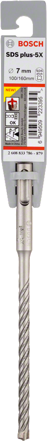 Bosch 2608833786 PRO SDS plus-5X Hammer Drill Bit For rotary hammer drills 7 x 100 x 160 mm