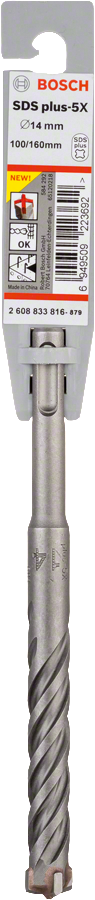 Bosch 2608833816 PRO SDS plus-5X Hammer Drill Bit For rotary hammer drills 14 x 100 x 160 mm