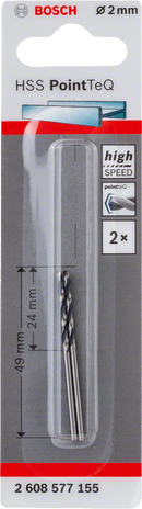 Bosch 2608577155 HSS Twist Drill Bit PointTeQ For rotary drills/drivers 2.0mm