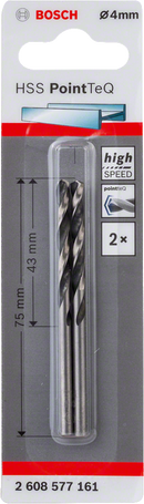 Bosch 2608577161 HSS Twist Drill Bit PointTeQ For rotary drills/drivers 4.0mm