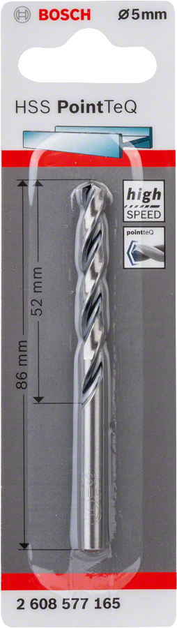 Bosch 2608577165 HSS Twist Drill Bit PointTeQ For rotary drills/drivers 5.0mm