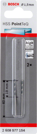 Bosch 2608577154 HSS Twist Drill Bit PointTeQ For rotary drills/drivers 1.5mm