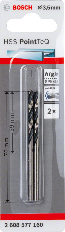 Bosch 2608577160 HSS Twist Drill Bit PointTeQ For rotary drills/drivers 3.5mm