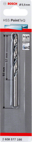 Bosch 2608577166 HSS Twist Drill Bit PointTeQ For rotary drills/drivers 5.5mm