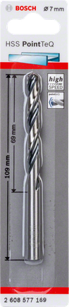 Bosch 2608577169 HSS Twist Drill Bit PointTeQ For rotary drills/drivers 7.0m