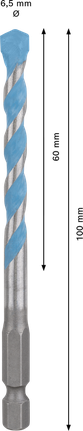 Bosch 2608900577 EXPERT HEX-9 MultiConstruction Drill Bit 6.5 x 60 x 100 mm