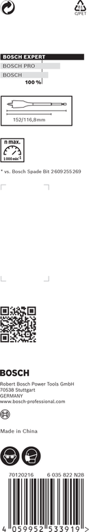 Bosch 2608900317 EXPERT Self Cut Speed Spade Drill Bit For rotary drills/drivers, For impact drill/drivers 18mm x 152mm